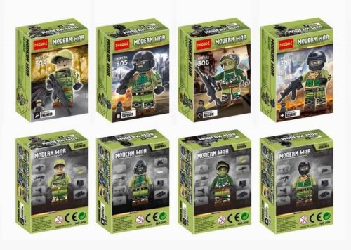 Bộ 4 minifigure lính đặc nhiệm Nga Decool 304-307 Modern War, đồ chơi lắp ráp quân sự giá rẻ cho bé trai 6 tuổi.