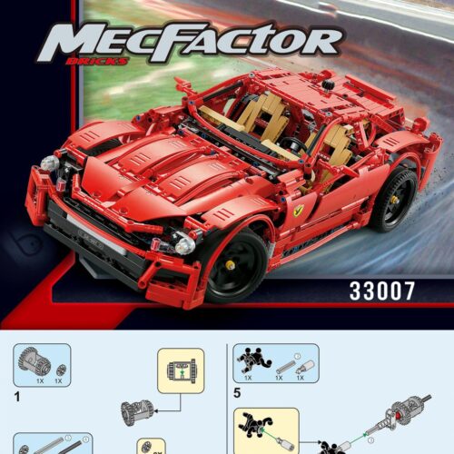 Siêu xe Ferrari Đỏ Rực DECOOL 33007 hướng dẫn lắp ráp DECOOL 33007 Xe đua Ferrari