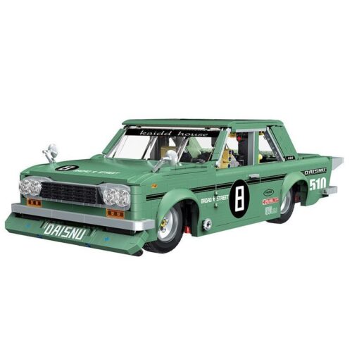 Bộ lắp ráp Decool 33025 Xe Nissan Datsun 510, mô hình xe đua tỉ lệ lớn màu xanh lá, dành cho bé trai 6+ tuổi, chất lượng cao, giá tốt.
