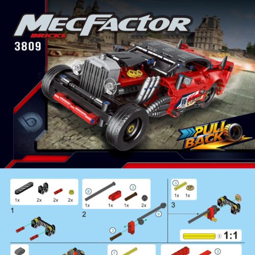 Xe Đua Hot Rod Cổ Điển Decool 3809 hướng dẫn lắp ráp Decool 3809 Mô hình Hot Rod