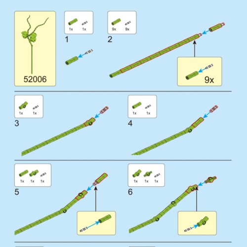 Bó Hoa Dây Leo Decool 52006 sách lắp ghép hướng dẫn lắp ráp PDF gốc chất lượng cao