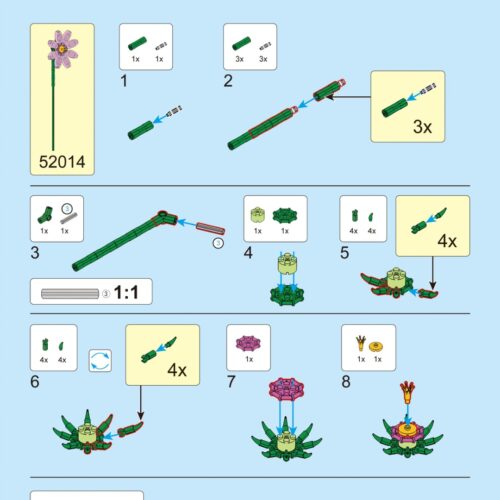 Bộ Sưu Tập Hoa Nghệ Thuật DECOOL 52014 hướng dẫn lắp ráp DECOOL 52014 Hoa Xếp Hình