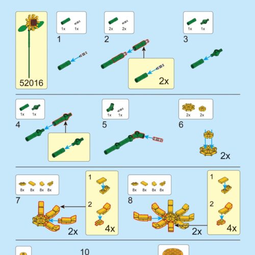 Hoa Hướng Dương Nghệ Thuật DECOOL 52016/Hoa Hướng Dương Lắp Ráp DECOOL 52016/Mô Hình Hoa Hướng Dương DECOOL 52016/Hoa Hướng Dương Xếp Hình DECOOL 52016/Bó Hoa Hướng Dương DECOOL 52016 sách hướng dẫn DECOOL 16 Hoa Dương Nghệ Thuật 52016