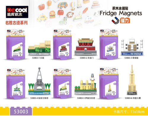 Bộ lắp ghép Nam châm tủ lạnh danh lam thắng cảnh Decool 53003, đồ chơi mô hình kiến trúc thế giới cho bé trai và bé gái 6 tuổi, giá tốt
