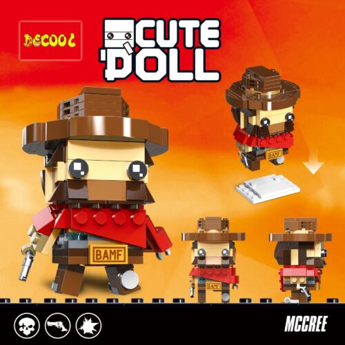 Bộ lắp ghép Decool 6853 mô hình McCree Overwatch phong cách BrickHeadz cho bé trai 6 tuổi giá rẻ.