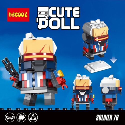 bộ lắp ráp Decool 6854 Soldier 76, đồ chơi mô hình nhân vật game Overwatch cho bé trai 6 tuổi giá rẻ