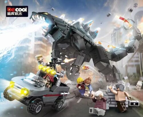 Bộ lắp ghép Decool 71001 Godzilla Đại Chiến Thành Phố, đồ chơi lắp ráp Godzilla khổng lồ 1199 mảnh, đồ chơi mô hình cho con trai 6 tuổi, giá tốt.