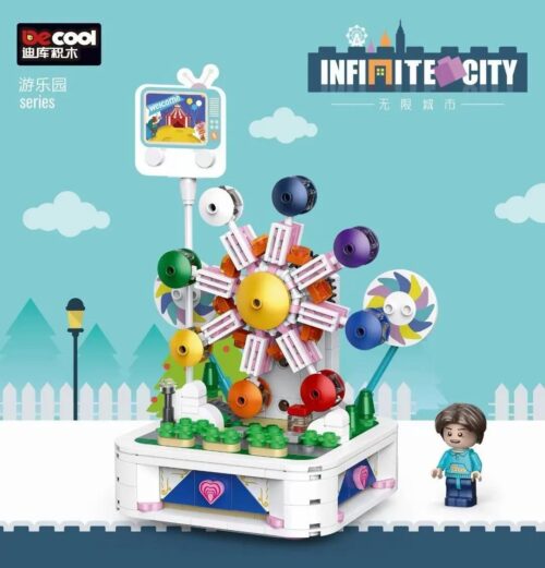 Bộ lắp ráp Vòng Quay Mặt Trời DECOOL 77107, đồ chơi mô hình Vòng Quay Ferris cho bé trai và bé gái 6 tuổi, giá tốt.