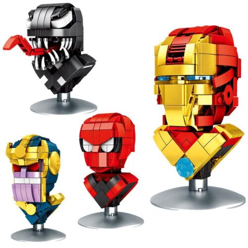 Bộ lắp ghép DINGGAO DG3001A mô hình bán thân Marvel Venom Người Nhện Thanos Iron Man cho bé trai 6 tuổi giá tốt