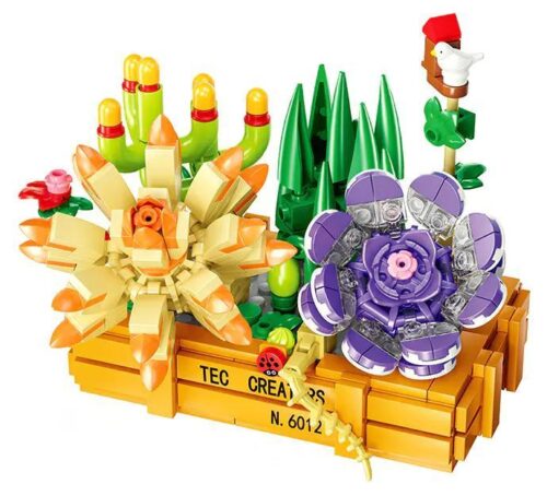 đồ chơi mô hình Cây cảnh lắp ráp DK 6012, chậu cây mọng nước sắc màu, cho bé 8 tuổi, chất lượng cao, giá tốt