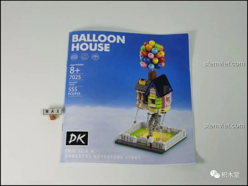 Sách hướng dẫn lắp ráp DK 7025 Ngôi Nhà Bóng Bay Lơ Lửng, hướng dẫn chi tiết từng bước, đồ chơi mô hình cho bé 6 tuổi.