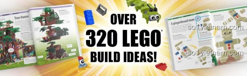 Sách hướng dẫn xây dựng LEGO® DK ISBN9780241182987, hơn 320 ý tưởng lắp ráp LEGO® độc đáo, giá tốt cho bé trai và bé gái 6 tuổi.