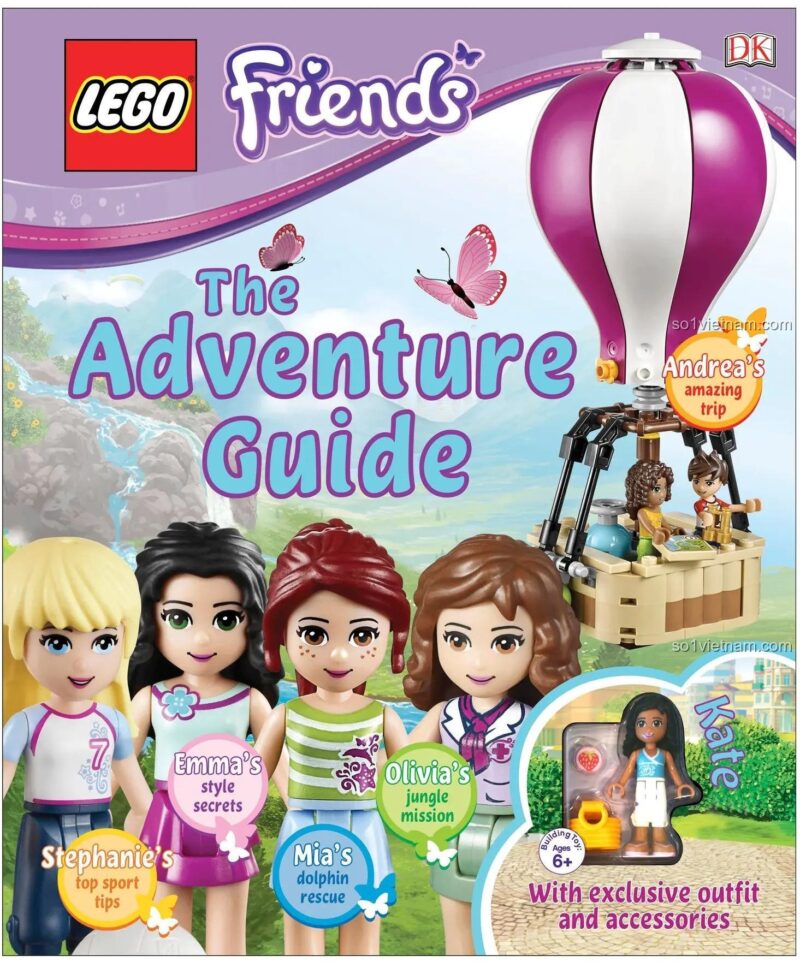 Cẩm nang phiêu lưu LEGO Friends DK ISBN9780241196571, sách hướng dẫn cho bé gái 6 tuổi, khám phá Heartlake City