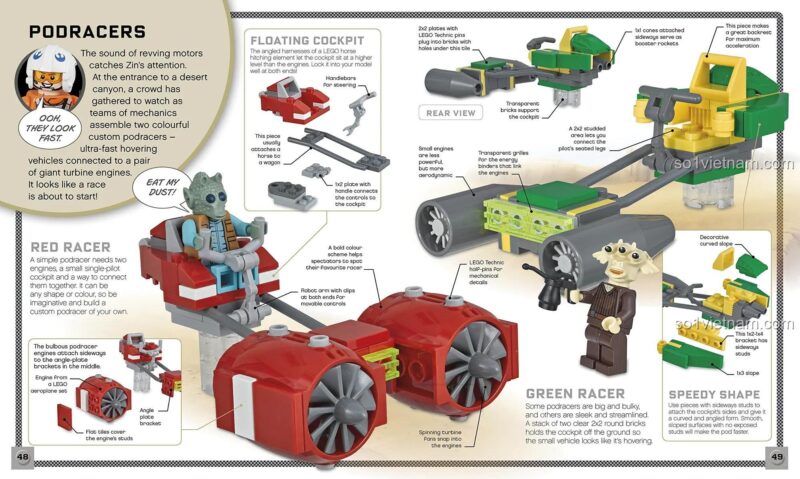 đồ chơi phát triển trí tuệ Sách LEGO Star Wars, đồ chơi sáng tạo LEGO 232576, cho bé trai và bé gái 8 tuổi, giá tốt