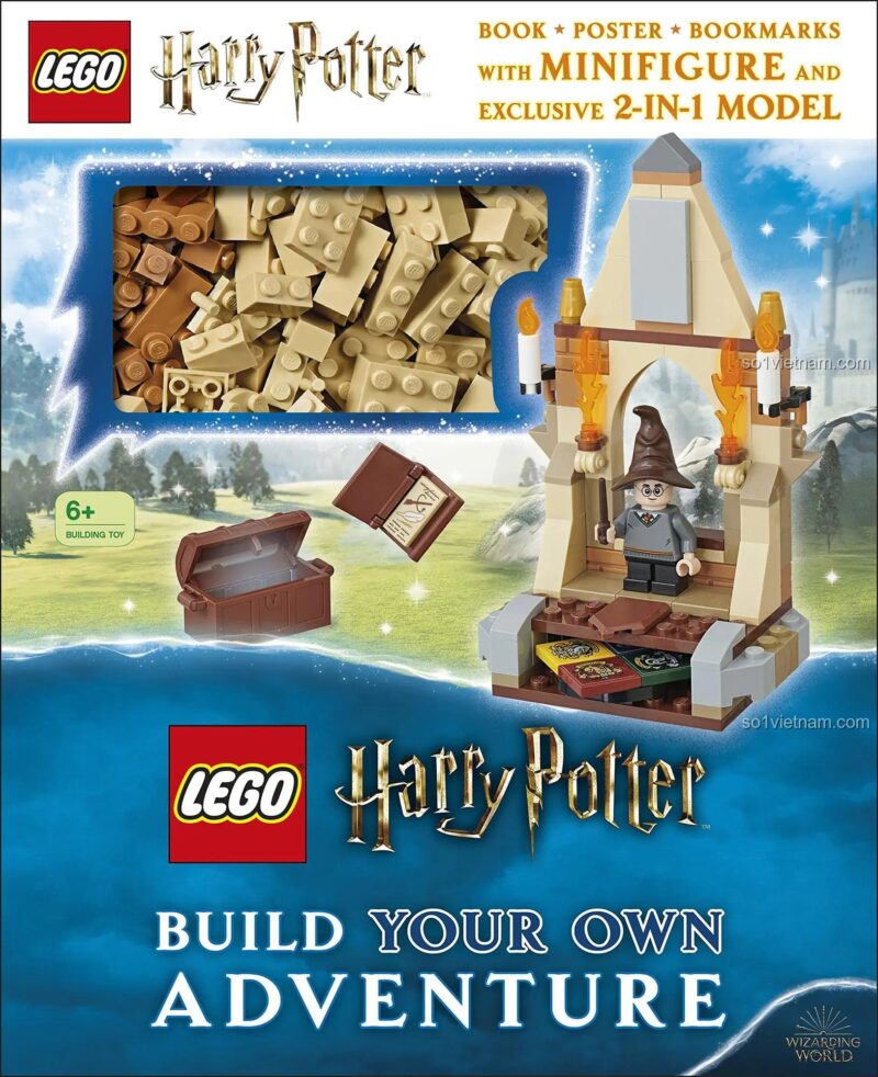 Sách hướng dẫn lắp ráp Harry Potter DK, bộ xếp hình Harry Potter, đồ chơi sáng tạo cho con 6 tuổi, giá tiết kiệm