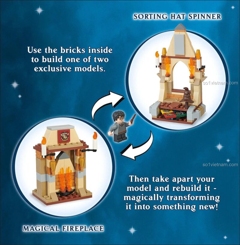 Sách xây dựng Harry Potter LEGO Group, mô hình Harry Potter 0241363737, đồ chơi xếp hình cho học sinh tiểu học, giá hời