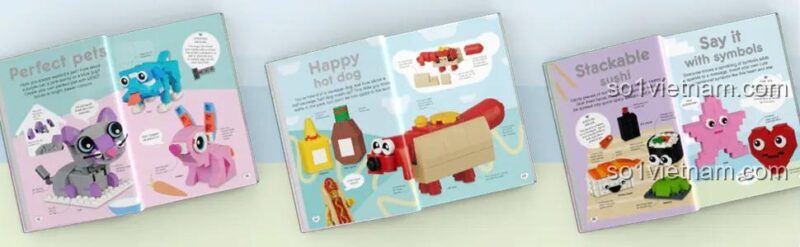 Sách đồ chơi DK ISBN9780241401200 Sách mô hình Sách hướng dẫn lắp ráp LEGO® Kawaii, ý tưởng lắp ráp thú cưng, đồ ăn dễ thương, phát triển tư duy cho bé gái 7 tuổi.