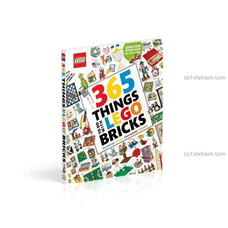 Sách sáng tạo LEGO® DK ISBN9780241427989, 365 Ý tưởng chơi LEGO® cho gia đình, rèn luyện tư duy, giá tiết kiệm.