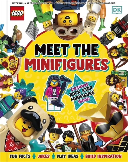 Sách LEGO Minifigure DK ISBN9780241542491 kèm minifigure Rockstar độc quyền, phù hợp cho trẻ 6 tuổi, giá tốt.