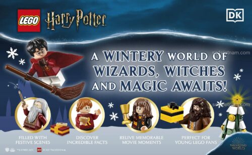 Đồ chơi mô hình Harry Potter, sách LEGO® Harry Potter™ DK ISBN9780744028638 với các cảnh lễ hội, khám phá sự thật thú vị, tái hiện khoảnh khắc phim đáng nhớ, phù hợp cho bé 6 tuổi.