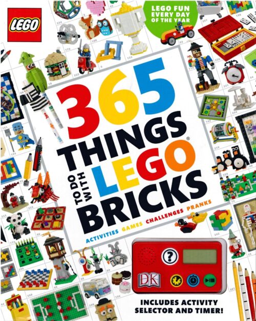 Bìa trước sách DK ISBN9781465453020 365 Ý Tưởng Sáng Tạo Cùng Gạch LEGO®, món quà sáng tạo cho bé trai và bé gái 6 tuổi.
