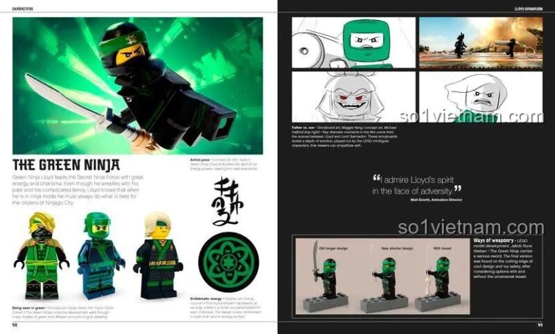 Sách nghệ thuật DK 61186, phát triển nhân vật Green Ninja, chi tiết tinh xảo, giá tốt, cho bé trai bé gái 10 tuổi.