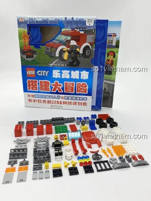 Bộ lắp ghép LEGO® City Build Your Own Adventure DK ISBN9787110099148 với 92 chi tiết, sách hướng dẫn sáng tạo, đồ chơi mô hình cho bé trai 6 tuổi, giá rẻ.