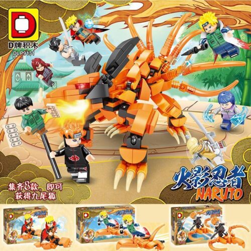 Bộ lắp ghép Cửu Vĩ Hồ Naruto DLP9131 kèm 8 minifigures, đồ chơi mô hình chất lượng cao cho bé trai 8 tuổi, giá tốt.