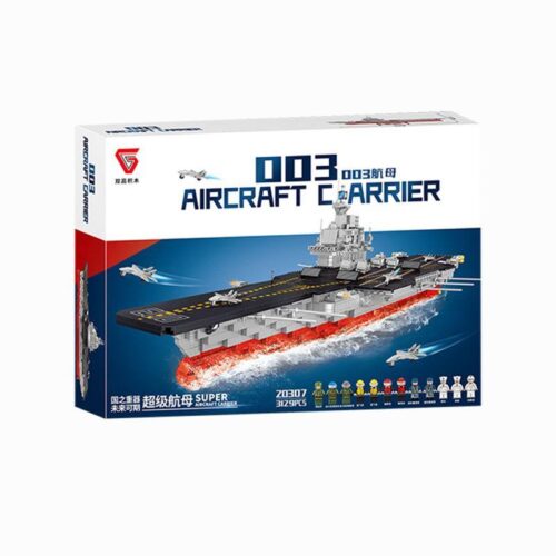 Hộp bộ lắp ráp Tàu sân bay Type 003 Double Elephant 20307, đồ chơi mô hình chiến hạm cho bé trai 6 tuổi giá rẻ.