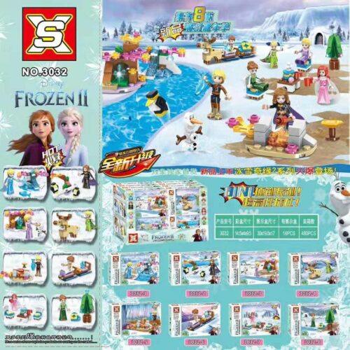 Bộ lắp ghép Frozen II Double Elephant 3032, đồ chơi lắp ráp Elsa Anna, bộ xếp hình Olaf, đồ chơi mô hình Frozen, cho bé gái 6 tuổi, giá tốt.