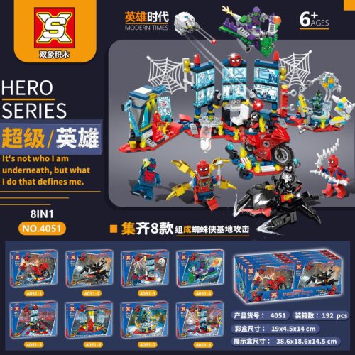 Bộ đồ chơi Người Nhện Double Elephant 4051 căn cứ Người Nhện 8 trong 1 cho bé trai 6 tuổi giá tốt