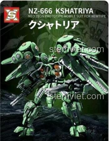 Hộp sản phẩm bộ lắp ghép Double Elephant 9027 NZ-666 Kshatriya, đồ chơi robot Gundam cho bé trai, giá tốt.