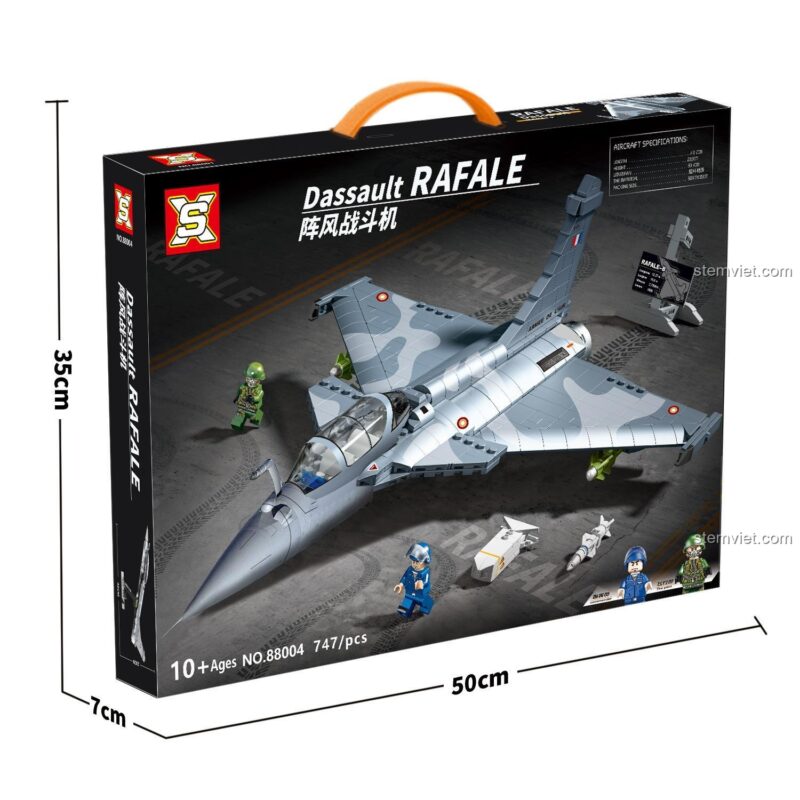 Máy bay chiến đấu Dassault Rafale Double Elephant SX 88004, bộ đồ chơi máy bay chiến đấu, đồ chơi mô hình máy bay chiến đấu, 747 mảnh, độ tuổi 10+, giá tốt