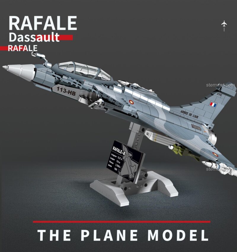 Máy bay chiến đấu Dassault Rafale Double Elephant SX 88004, bộ lắp ghép máy bay chiến đấu, đồ chơi mô hình máy bay chiến đấu, 747 mảnh, độ tuổi 10+, giá tốt