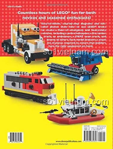 Sách lắp ghép xe cứu hỏa Dover 9780486832357 chất lượng cao, giúp con trai 8 tuổi sáng tạo