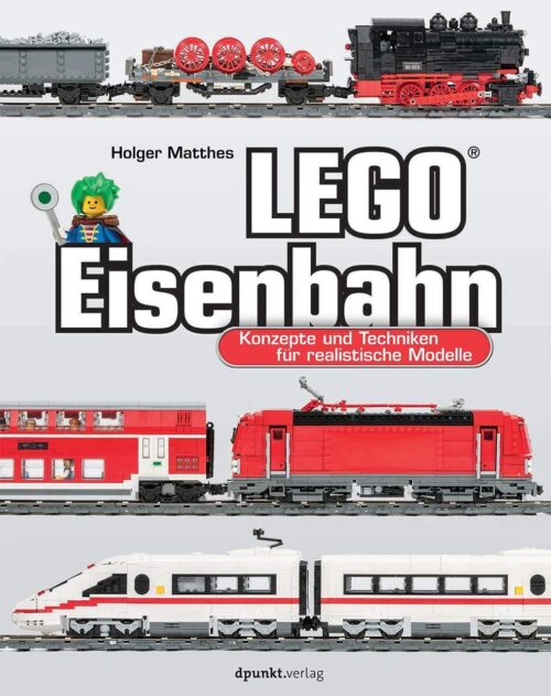 Sách hướng dẫn lắp ráp tàu hỏa LEGO® ISBN9783864903557 của dpunkt.verlag, cẩm nang kỹ thuật chuyên sâu cho người lớn và thanh niên đam mê mô hình đường sắt.