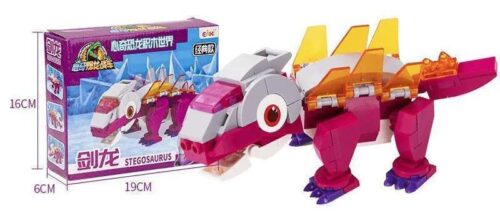 Bộ Lắp Ghép Khủng Long Stegosaurus EAKI NBXJ1005 126 Mảnh Màu Tím Cho Bé 6 Tuổi