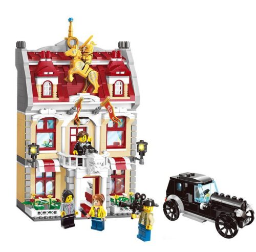 Bộ lắp ghép Tòa Thị Chính Enlighten 1130 với xe ô tô cổ điển và 4 minifigure, đồ chơi mô hình chất lượng cao cho bé trai 6 tuổi, giá tốt.