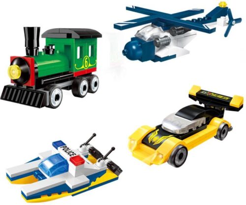 Bộ đồ chơi phương tiện giao thông bộ lắp ghép xe cộ mini Enlighten 1236 mô hình 4 phương tiện giao thông mini cho bé trai 6 tuổi, giá tốt.