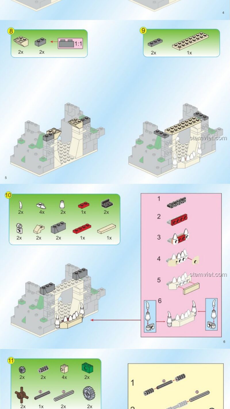 Sách hướng dẫn Enlighten 1308 Nhà tù Sư Tử, Sách Enlighten 1308 Mô hình nhà tù sư tử, Hướng dẫn lắp ghép Enlighten 1308 Nhà tù Sư Tử, Hướng dẫn lắp ráp Enlighten 1308 Nhà tù hải tặc PDF gốc chất lượng cao