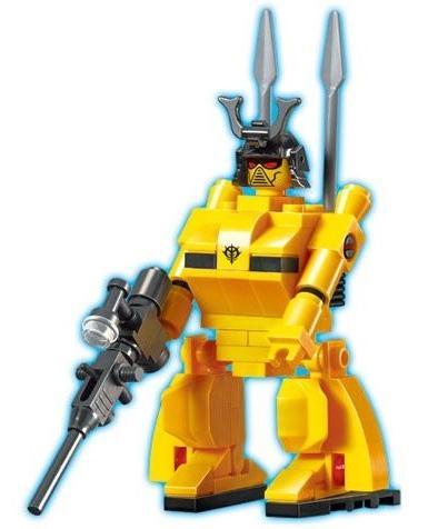 Mô hình chi tiết của bộ lắp ráp Robot Chiến Binh Vàng Enlighten 131, món đồ chơi sáng tạo cho bé trai 6 tuổi, giá rẻ.