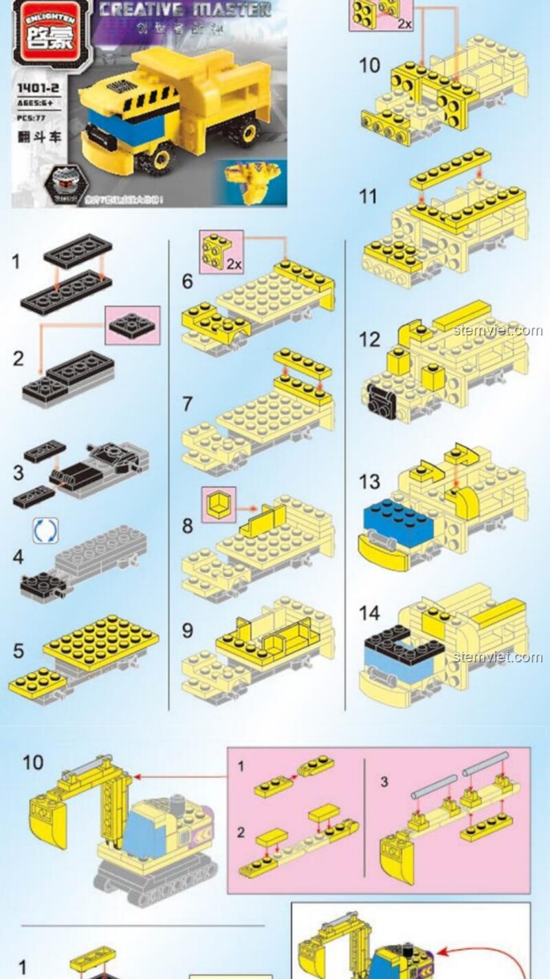 Robot Biến Hình 7 trong 1 Enlighten 1401-2 sách Enlighten 1401-2 Robot Devastator