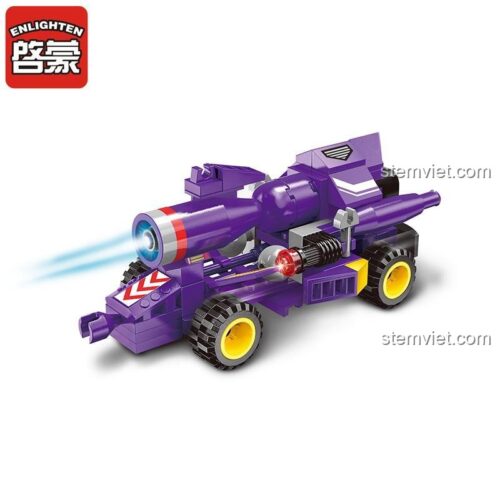 Đồ chơi lắp ráp Enlighten 1401-5 xe công trình biến hình, một trong 7 mẫu lắp được, phát triển tư duy cho bé trai 6 tuổi