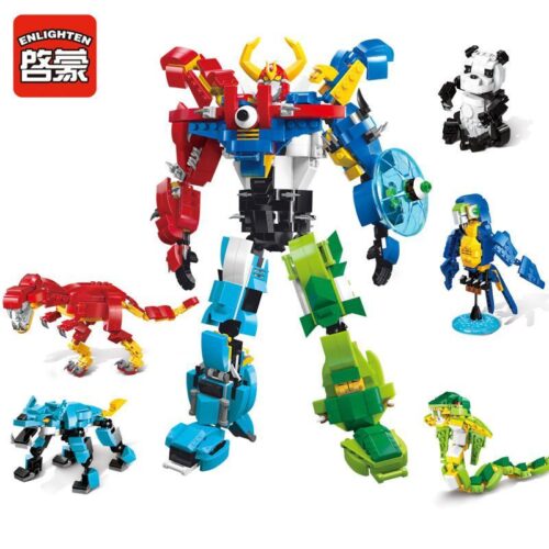 Hộp bộ lắp ráp Robot Chiến Thần Enlighten 1403, đồ chơi mô hình Cơ Giáp Biến Hình 5 trong 1 cho bé trai 6 tuổi, giá tốt.