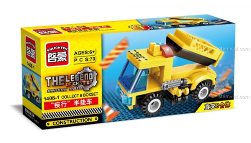 Hộp đồ chơi lắp ráp Enlighten 1408-1 Xe Biến Hình 8 Trong 1, chất lượng cao, phù hợp bé trai 6 tuổi.
