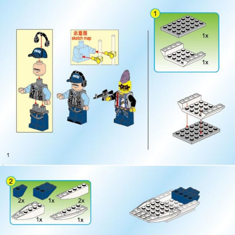 Biệt Đội Cảnh Sát: Tay Bắn Tỉa Enlighten 1905 hướng dẫn lắp ráp PDF gốc chất lượng cao