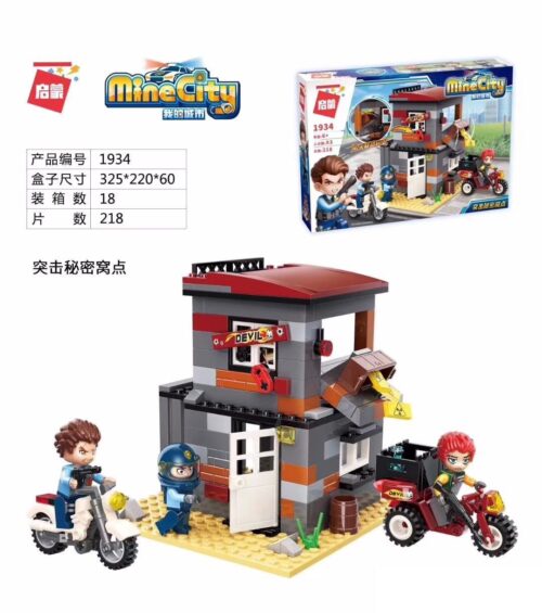 Bộ lắp ghép Căn cứ bí mật Enlighten 1934 Đột Kích Mật Thám MineCity, đồ chơi mô hình căn cứ bí mật cho bé trai 6 tuổi, chất lượng cao.