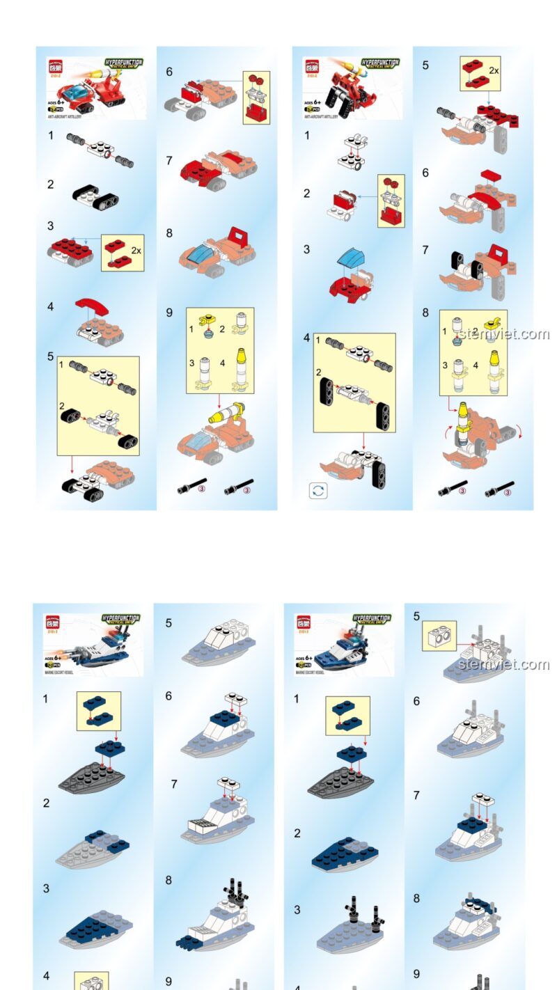 Sách Lắp Ghép Enlighten 2101-8 Đội Cơ Động Biến Hình PDF chất lượng cao