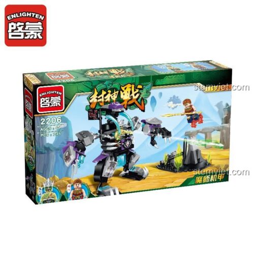 Bộ đồ chơi Robot Ma Sư Enlighten 2206 với chiến binh và nền cảnh chiến đấu, đồ chơi mô hình chất lượng cao cho bé trai 6 tuổi.