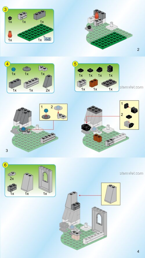 Người Khổng Lồ Tấn Công Doanh Trại Enlighten 2303 hướng dẫn lắp ráp Enlighten 03 Doanh Trại Chiến Đấu